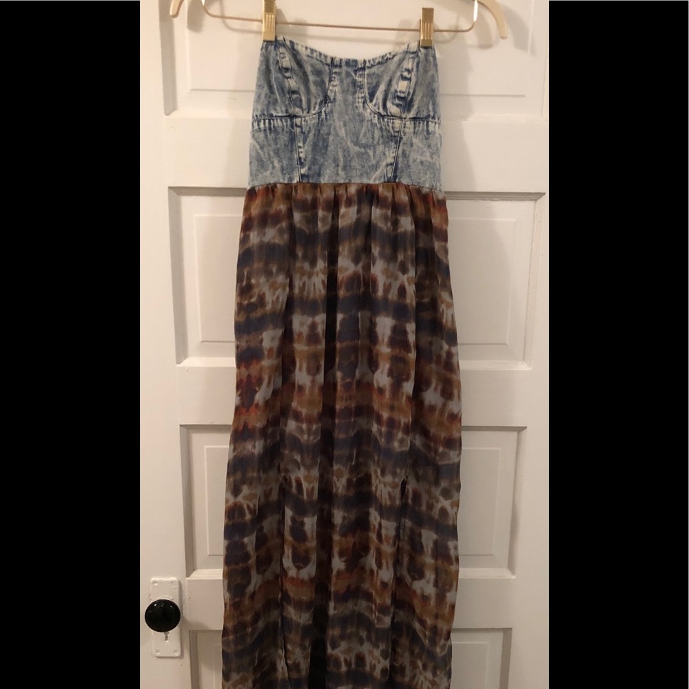 Tie dye dress 🤎🤍💙